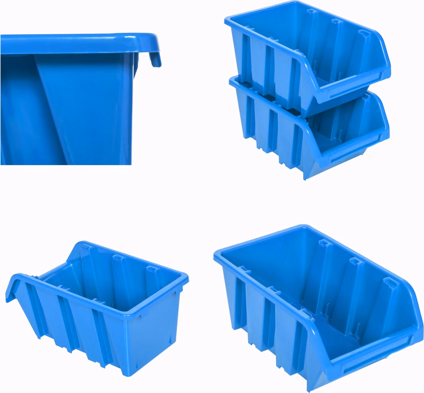 20x Contenitore di stoccaggio per officina 120x195x90 blu