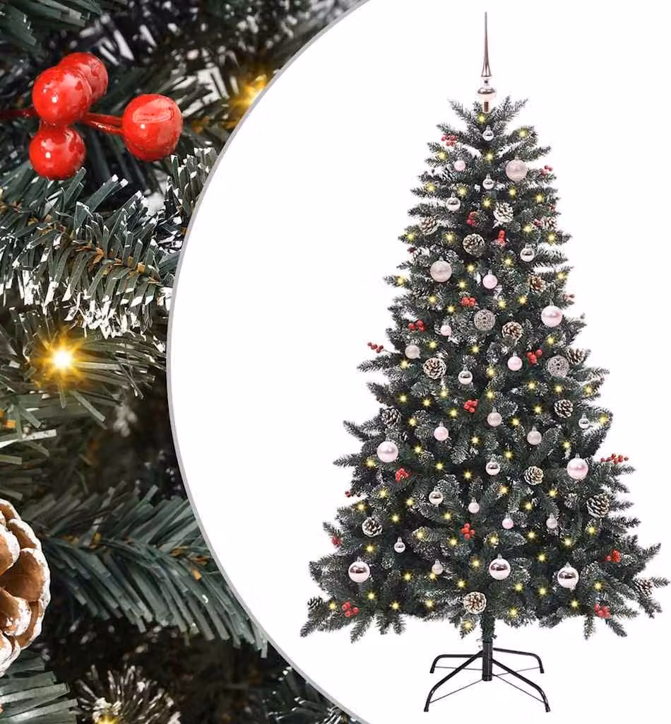 Maison Exclusive - Albero di Natale artificiale verde, 150 cm, in PVC, plastica e acciaio