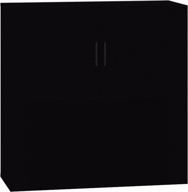 Mobiletto a muro HELLOSHOP26 in legno composito nero opaco con design moderno, L: 80 cm, P: 33 cm, H: 80 cm