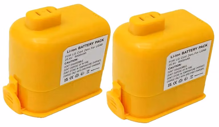 Batterie di ricambio per aspirapolvere, capacità 6000mAh, ricaricabili, modello LGA9-6.0AH, confezione da 2 pezzi