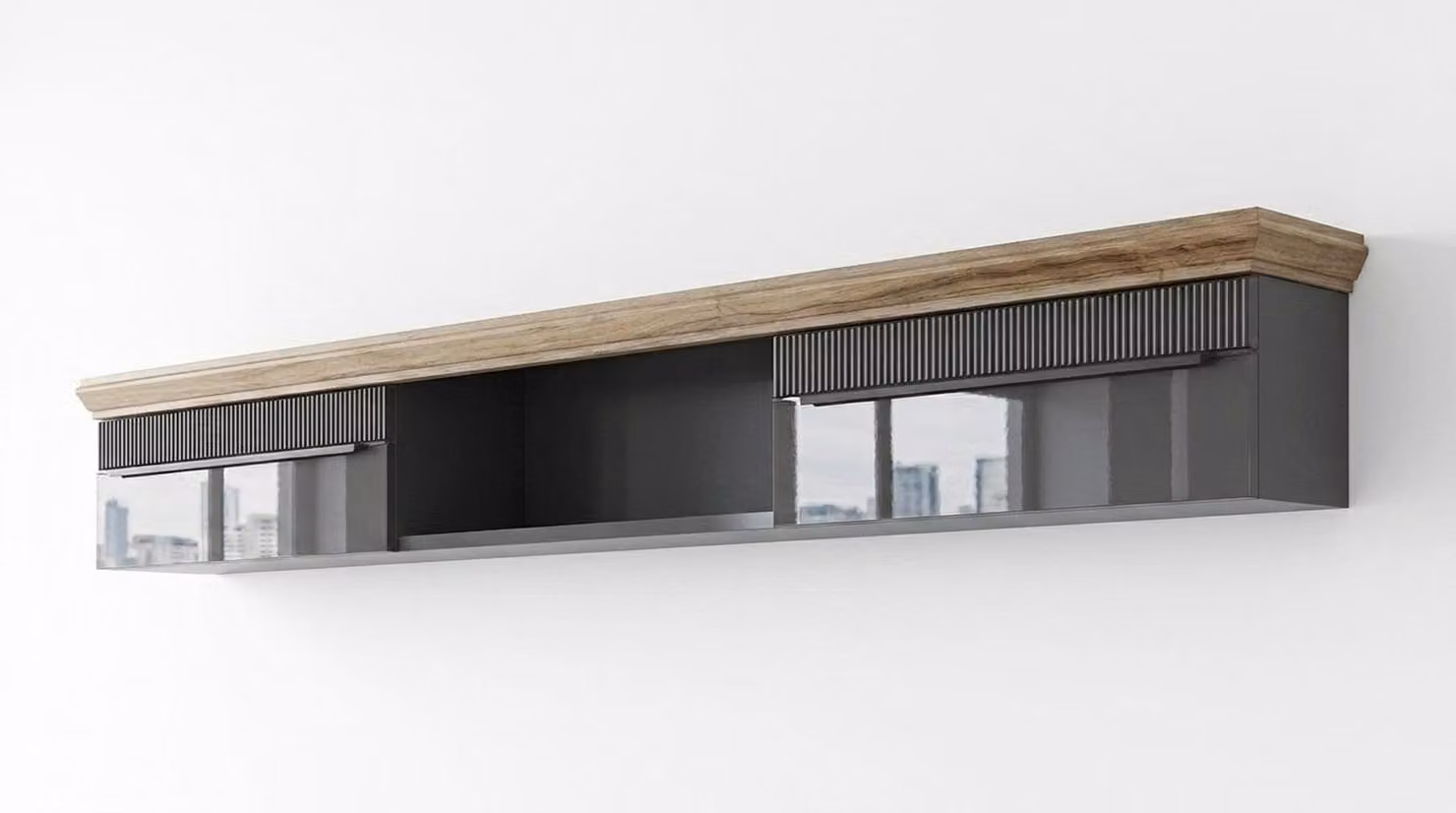 Wand Regal Ablage Stil modern Farbe schwarz bequem praktisch