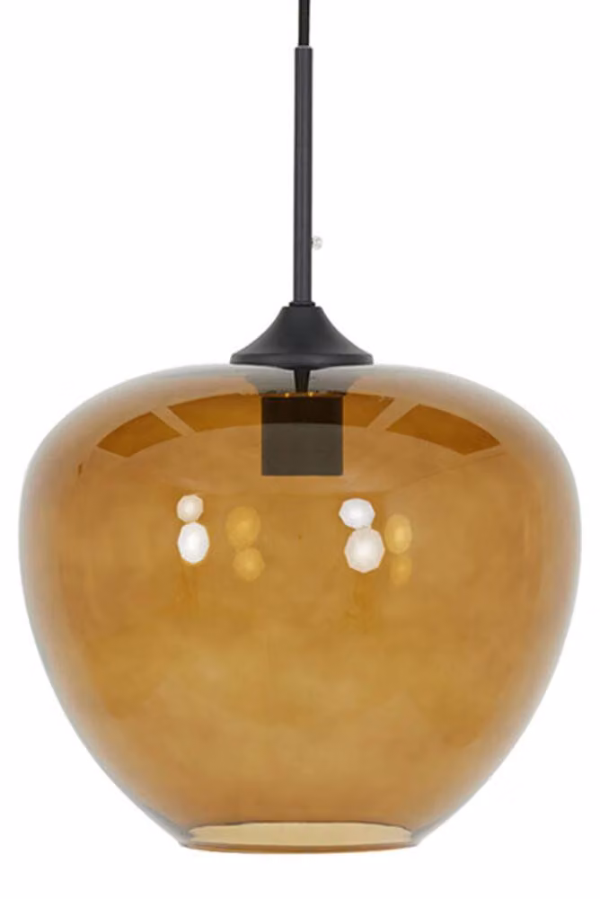 Lampada a sospensione - ambra - Mayson - vetro - Ø 30cm - E27 - 2952318 - Light & Living