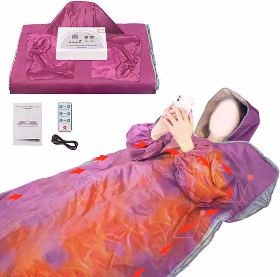 Sauna a Infrarossi Portatile - Tenda Sauna per Casa, 180 x 80 cm, Luce Rossa, Efficace in Energie, Circolazione di Calore 360°