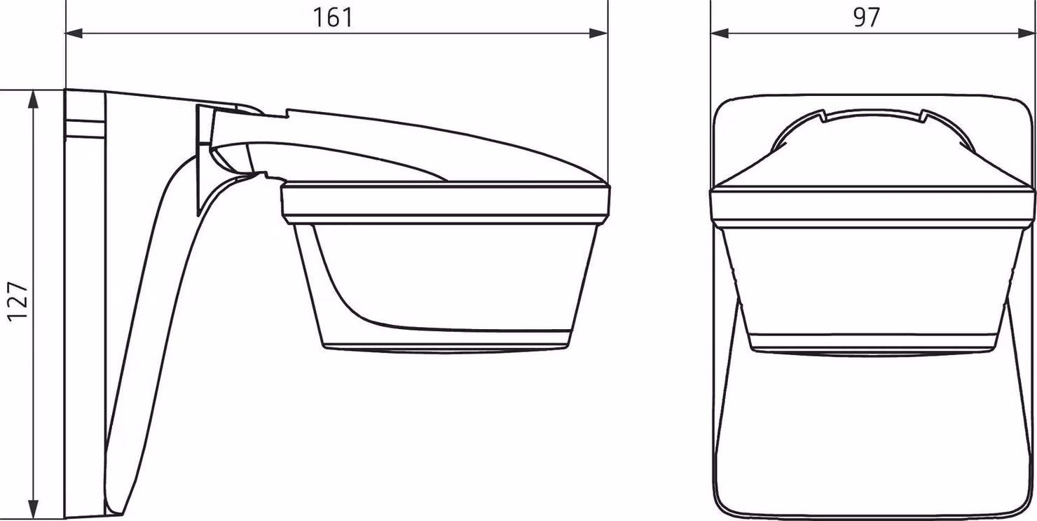 THEBEN AG Rilevatore di movimento per il sistema di controllo della luce a parete/soffitto Luxa P220 BK, 220