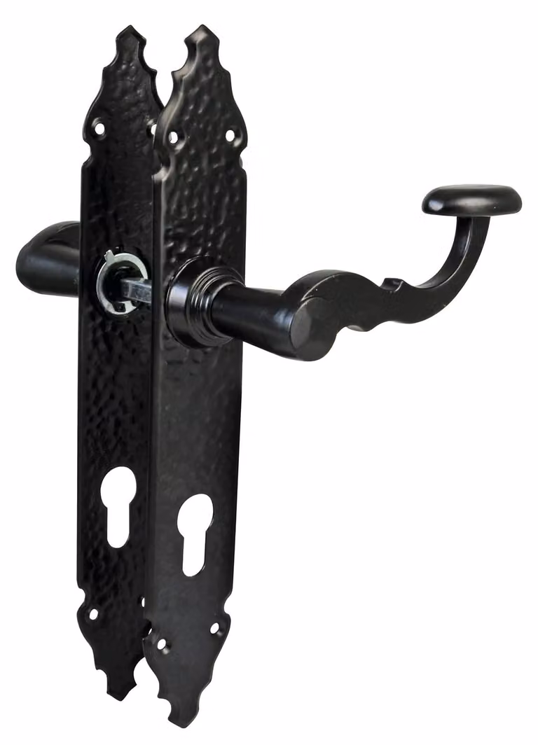 Set di 4 pomelli per porte in ottone zamak, design elegante, finitura in nichel spazzolato