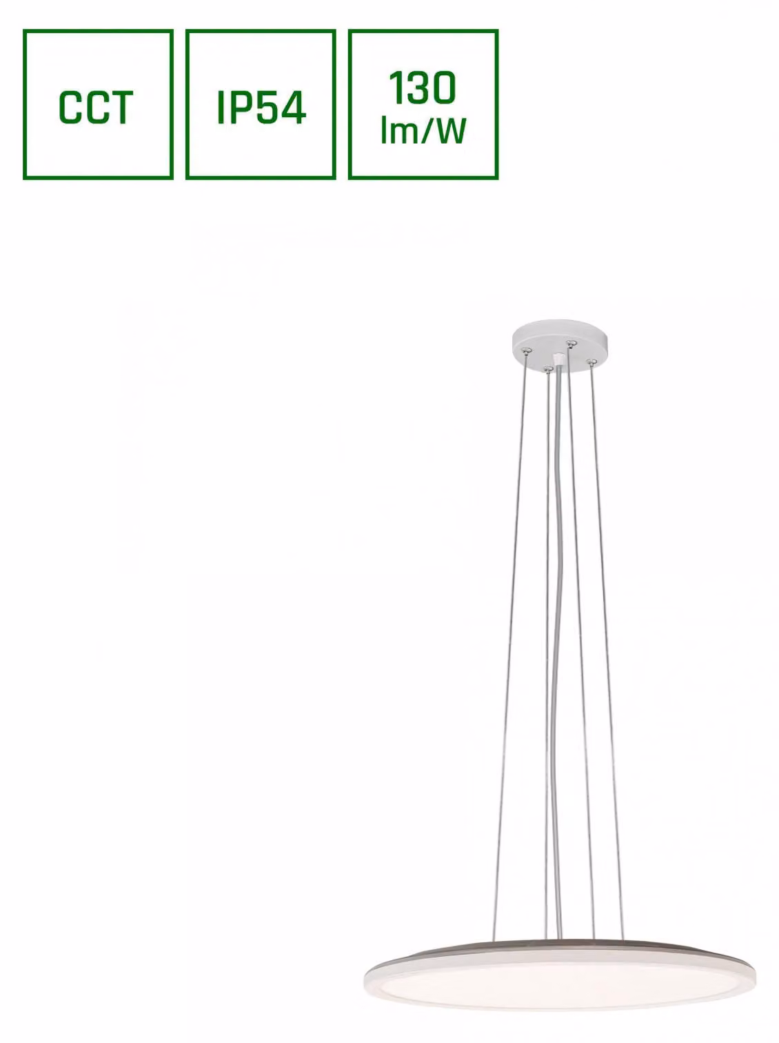 NYMPHEA FLAT DUO Plafoniera LED CCT 36W 3600lm IP54, 400x26mm, 120° rotonda, bianco