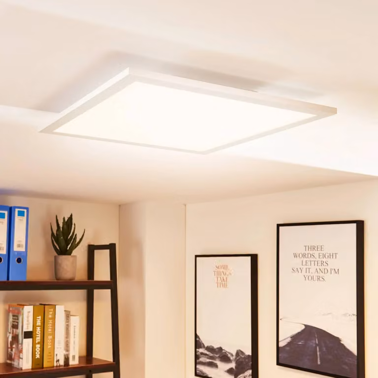 Arcchio Tinus pannello LED, RGB, 45 cm x Arcchio, dimmerabile, Bianco / Opale, Soggiorno / Sala da pranzo, Plastica, Moderno, Pannello LED