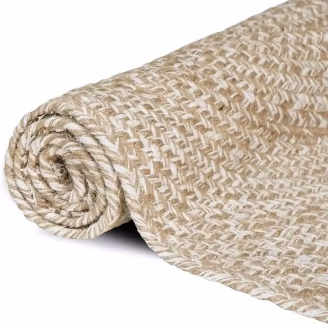 Tappeti per area | Tappeti a zone Naturale e Bianco 240 x 340 cm Juta