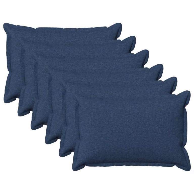 Set di 6 federe vidaXL HOUTEN blu, L/P: 50 x 70 cm