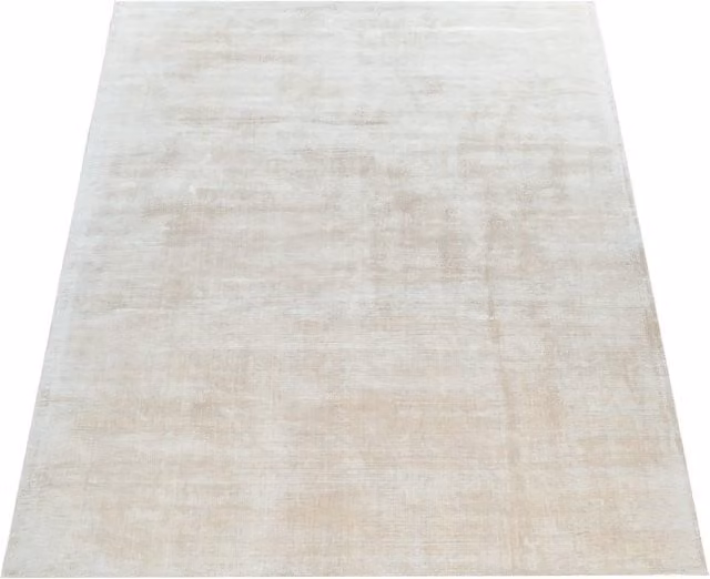 Tappeto vintage Gloria in viscosa color beige e argento L: 120 cm, P: 170 cm – 1