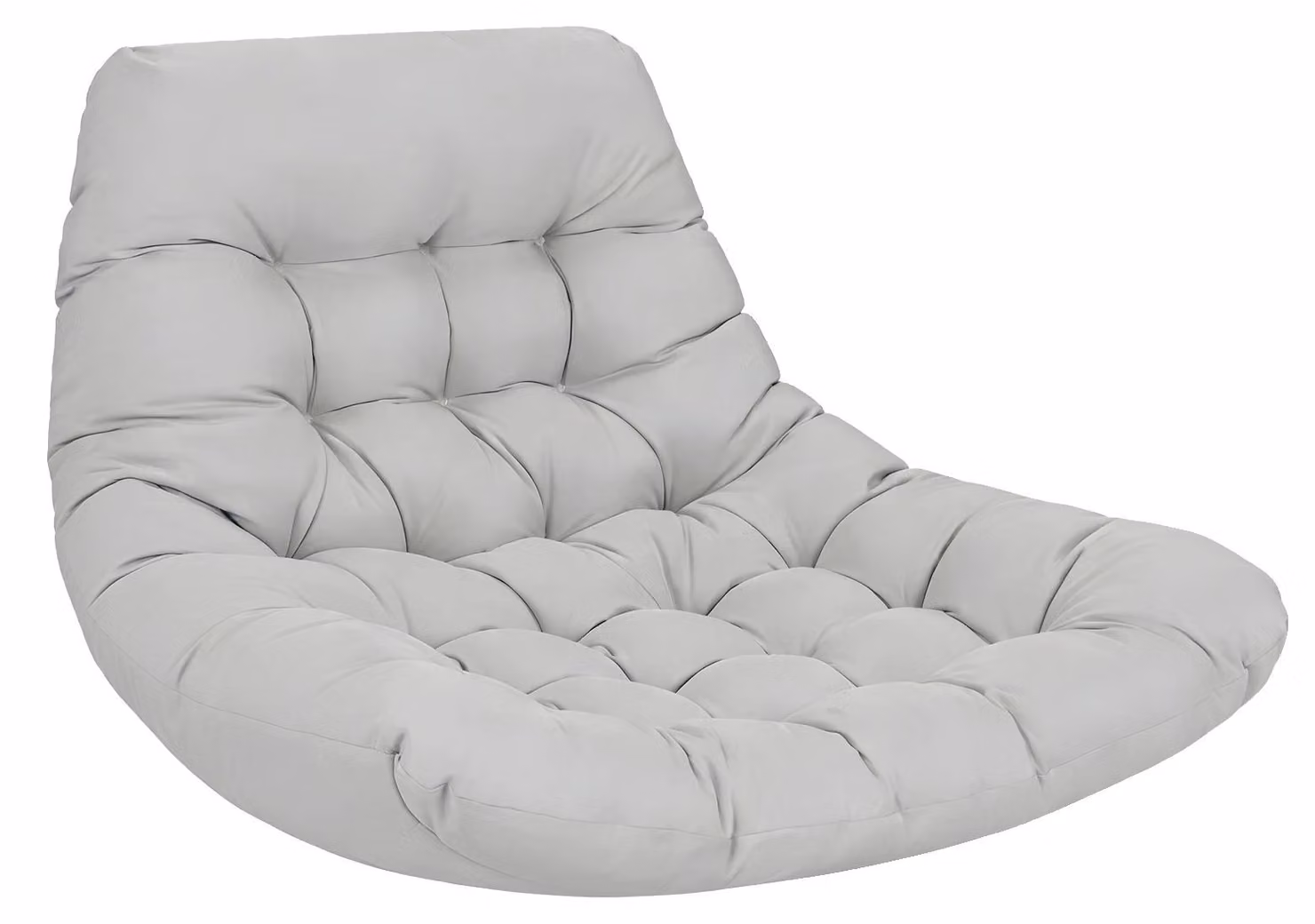 Cuscino per sedia a dondolo, imbottitura in cotone spesso, tessuto resistente ai raggi UV, colore grigio