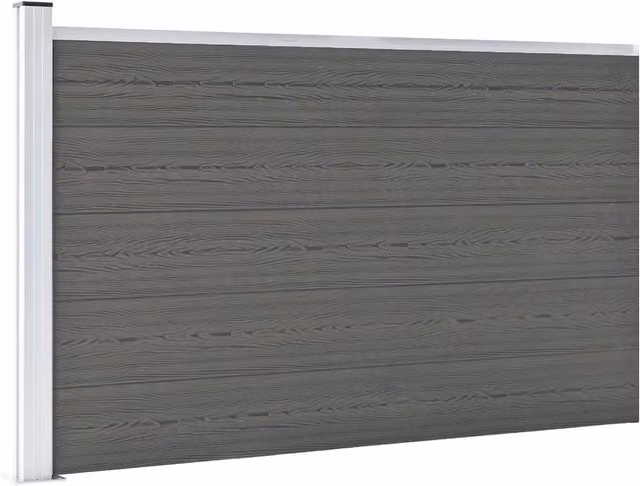 Pannello di Recinzione in WPC 175x105 cm Grigio