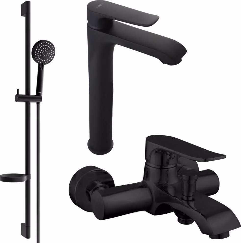 Mexen Pecos DS75 set da bagno, nero - 72713DS75-70