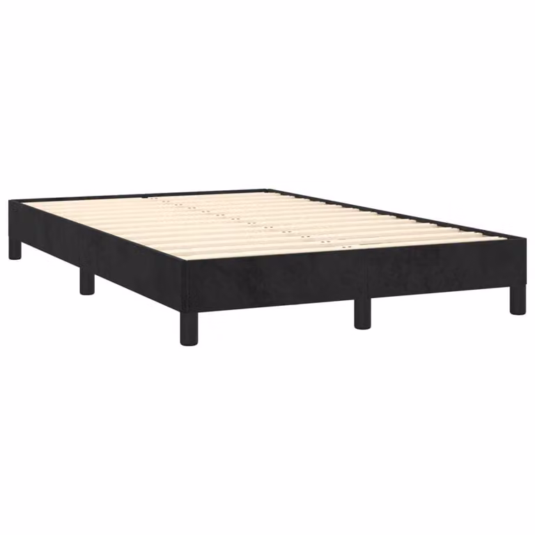 Giroletto senza Materasso Nero 120x190 cm Velluto