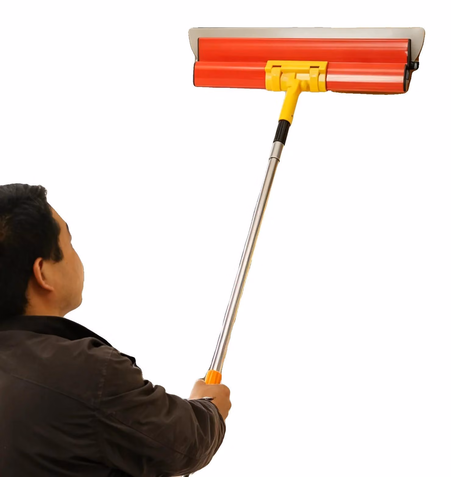 Spazzola, lame in acciaio inossidabile, asta telescopica da 80-130 cm, dimensioni delle lame da 80-15 cm a 25-15 cm, peso lordo 5,8 kg, assemblaggio richiesto