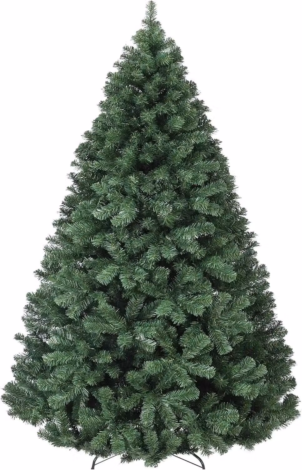 Albero di Natale artificiale - 150 cm - Abete - Design a ombrello pieghevole - Base in metallo - Adatto per casa e ufficio - Verde