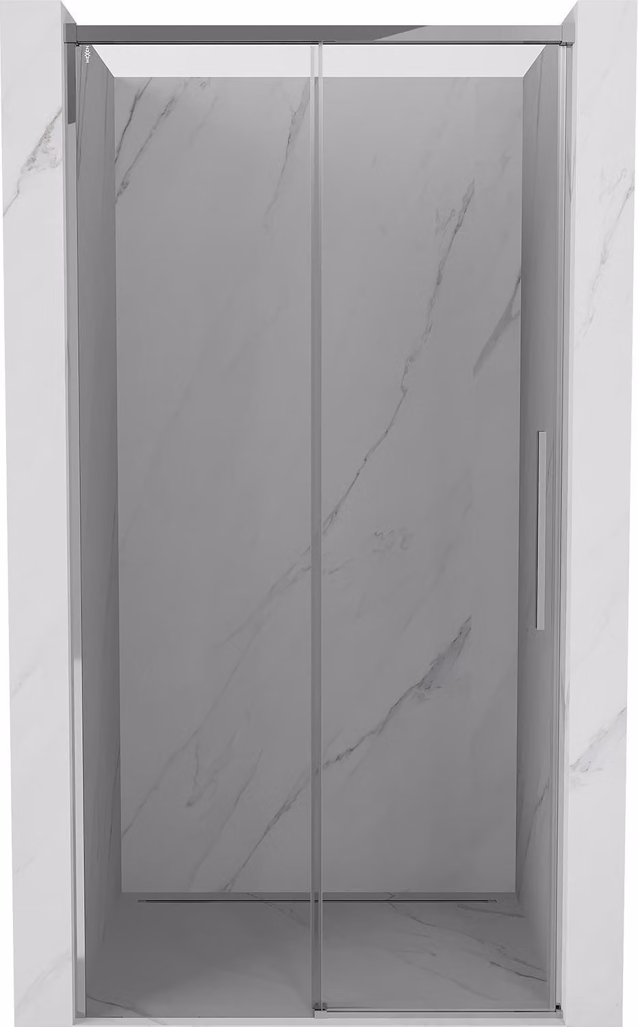Mexen Rox porta doccia scorrevole 125 cm, trasparente, cromo - 8C2-125-000-01-00