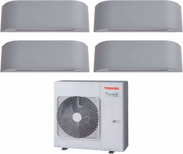 Climatizzatore Condizionatore Toshiba Quadri Split Inverter serie HAORI RAS-4M27U2AVG-E con Wi-Fi Integrato Grigio Chiaro – 1