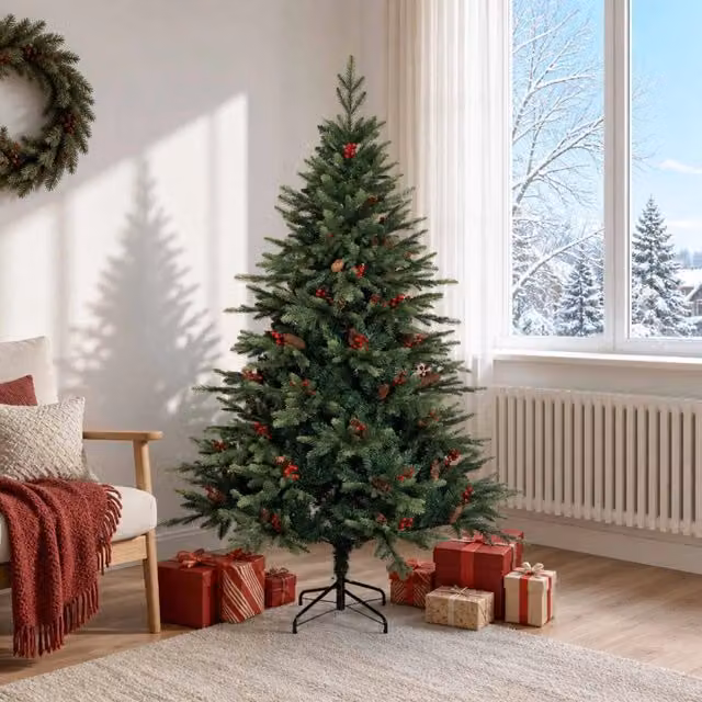 Albero di Natale Artificiale con Rami Pieghevoli 180 cm 42055544