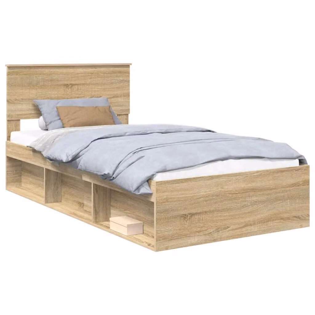 Struttura letto Sonoma vidaXL in pino massello marrone L/P/H: 200 x 100 x 90 cm – 2