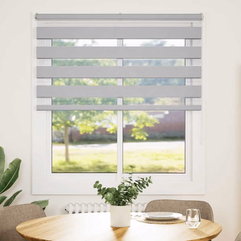 vidaXL Tenda a Rullo Zebra Larghezza Tessuto 120,9 cm Poliestere