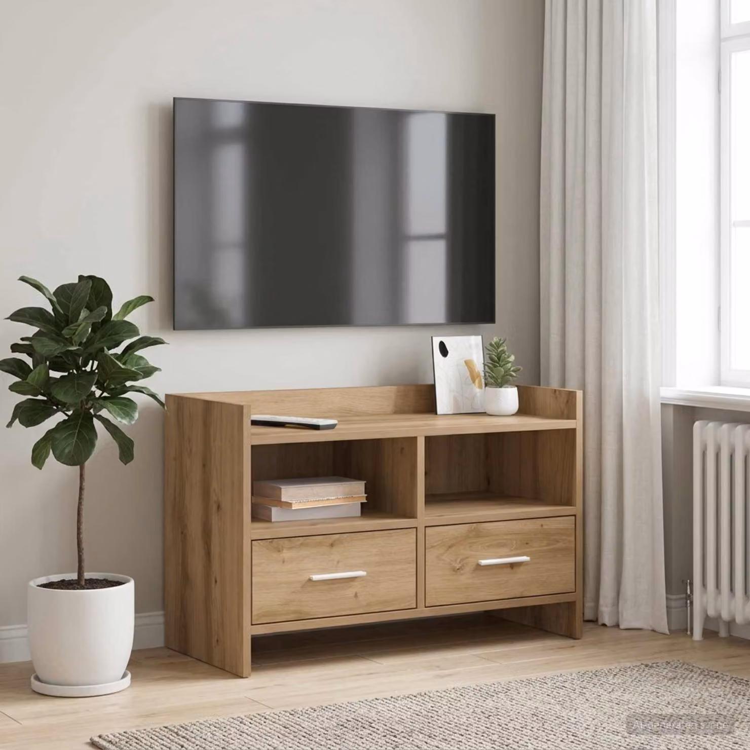 Mobile TV vidaXL moderno in rovere artigianale marrone L: 71,5 cm, P: 33 cm, H: 47 cm