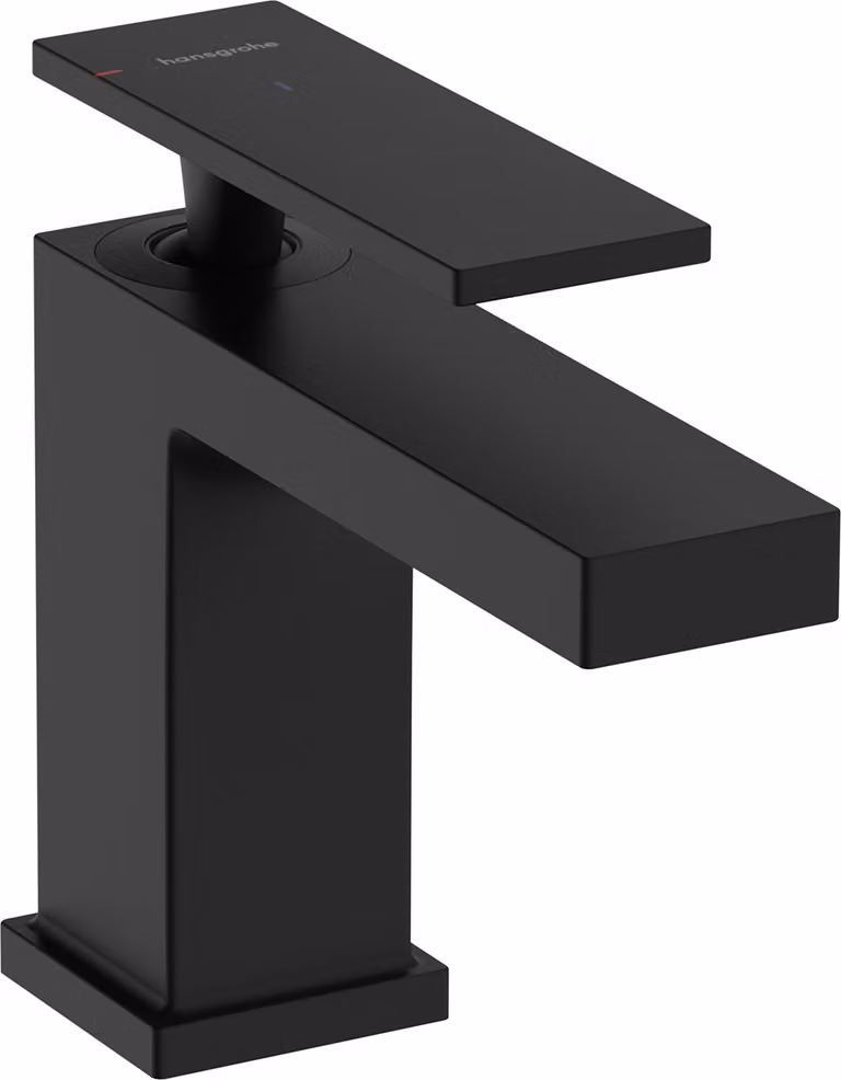 Mitigeur monocommande de lavabo hansgrohe Tecturis E 80, portée 122 mm, sans garniture d'écoulement, EcoSmart+, 73001670, 73001670