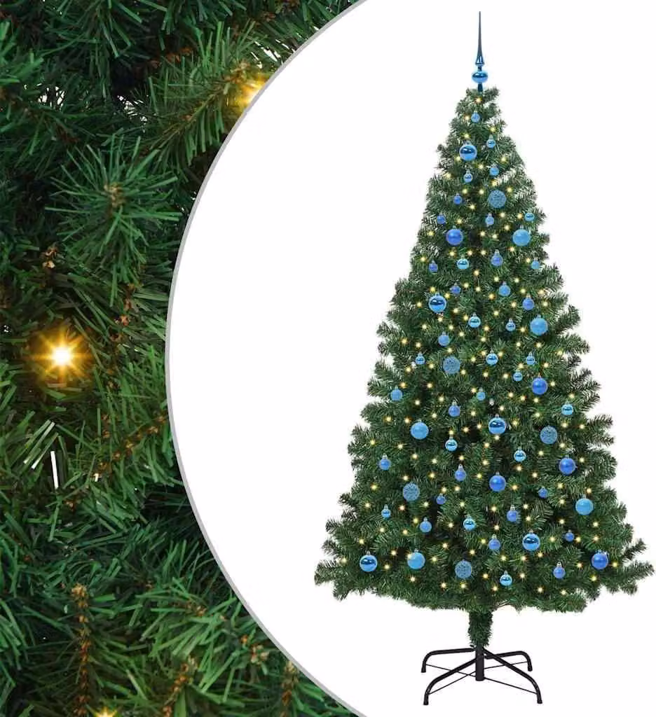 Albero di Natale artificiale con 300 LED Verde 240 cm