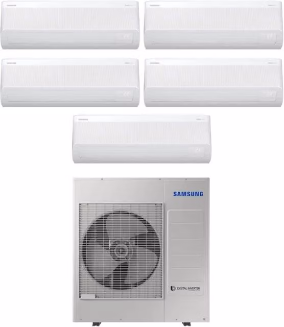 Condizionatore Samsung Penta Split Inverter serie WINDFREE AVANT S2 con Wi-Fi Integrato, Colore Bianco