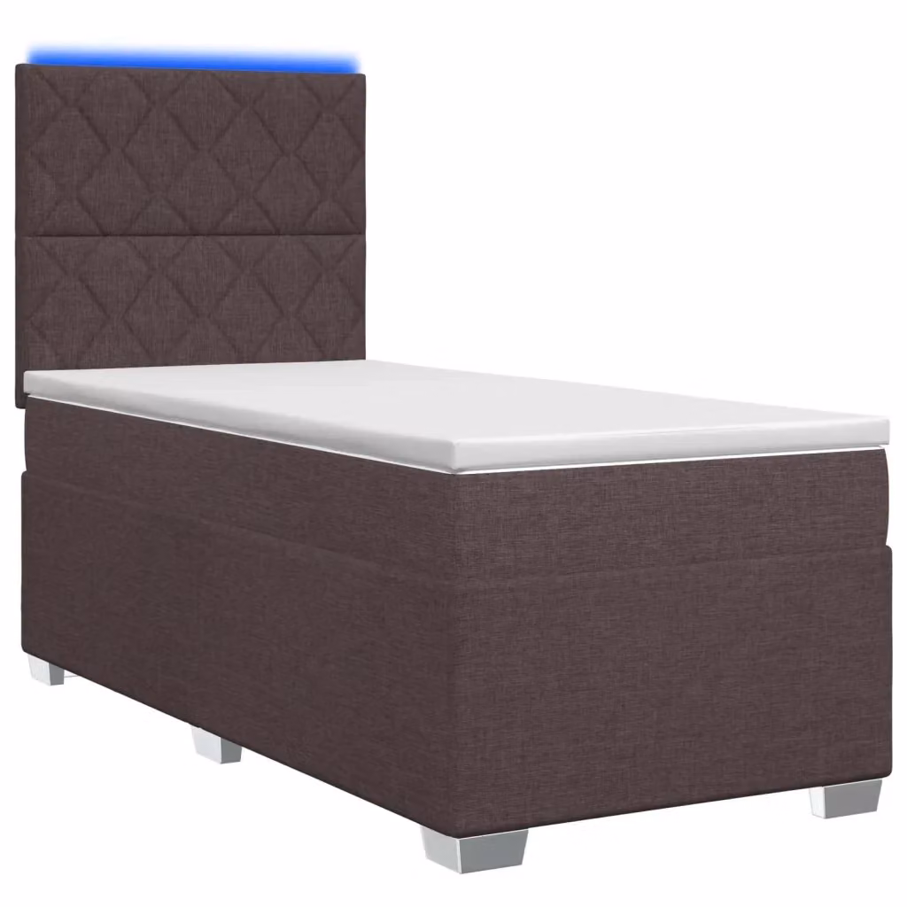 Letto box spring con materasso vidaXL in tessuto con base contenitore e illuminazione sottostante, L/P: 100 x 200 cm – 2