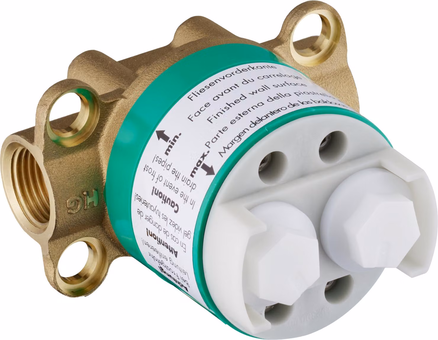 hansgrohe Corps de base pour thermostat à deux poignées pour montage en saillie DN15, 10902180, 10902180