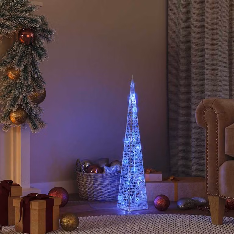 vidaXL Cono di Luce LED Decorativo in Plastica Blu, Altezza: 60 cm