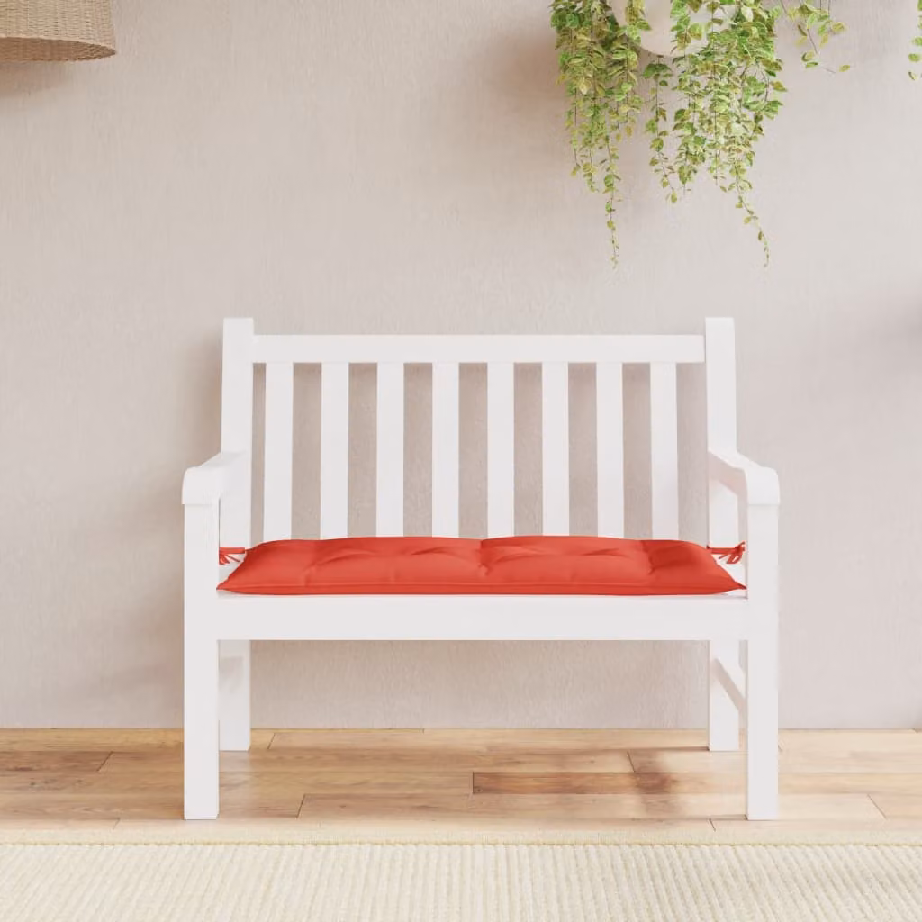 vidaXL Cuscino per Panca Rosso in Tessuto Oxford, L 110 x P 50 x H 7 cm