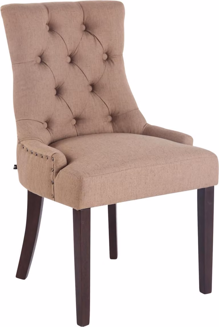 Sedia da pranzo elegante - Sedia da cucina elegante, elevato comfort di seduta, struttura in legno di gomma | Colore: Taupe | Tonalità: Antique