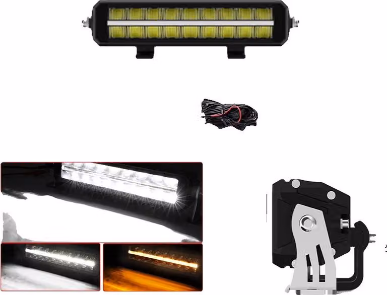Striscia luminosa, doppia fila, classe di protezione IP68, temperatura di colore 6500K, 12 pollici con filo DT