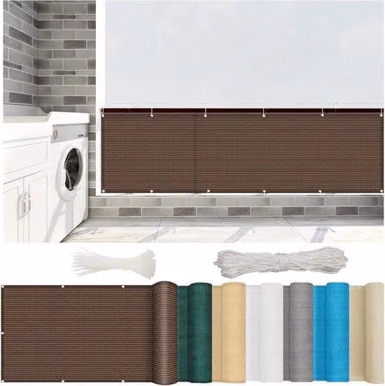 Ombrellone da giardino - Protezione UV - 100 x 600 cm - Finitura effetto legno