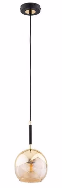 Lampada a sospensione PRADA nero e oro 1xE27x15W in metallo, dimensioni: 85x15x15 cm, IP20, Alfa
