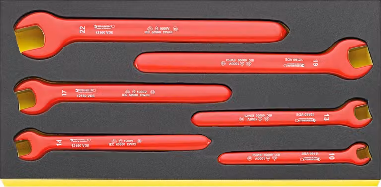 Stahlwille 96830042 TCS 12160 VDE Chiave a bocca aperta Apertura chiave (metrica) 10 - 22 mm
