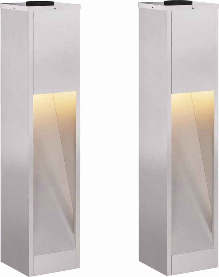 Lucina LED Solare da Percorso 2 pcs Argento