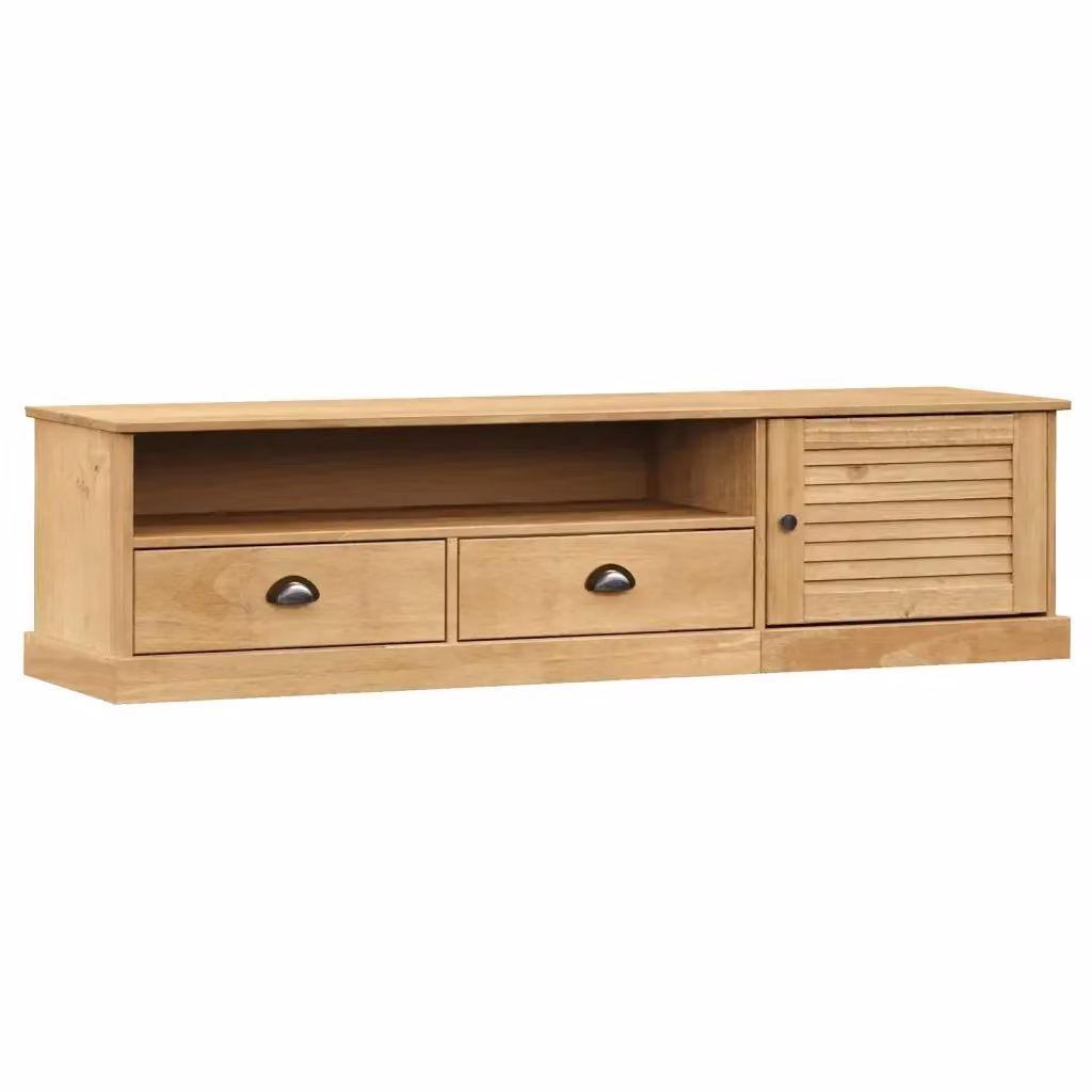 Mobile Porta TV VIGO vidaXL in Legno di Pino Marrone Stile Rustico L: 156 cm, P: 40 cm, H: 40 cm – 2