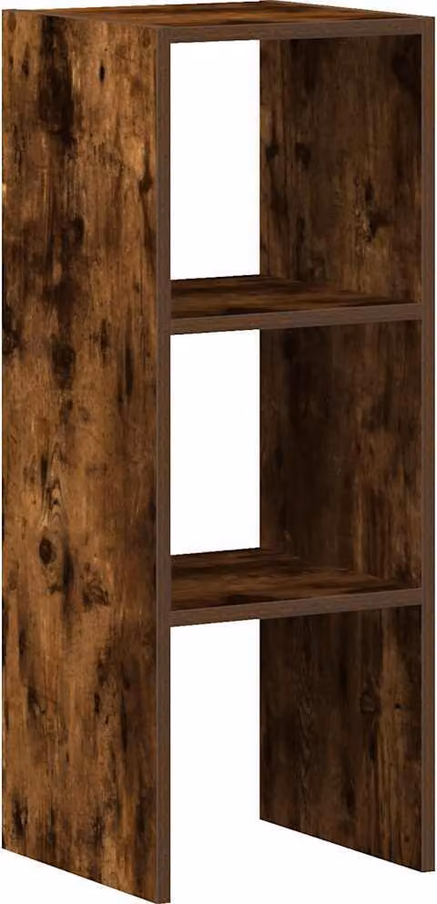 Libreria Impilabili Rovere Fumo 30x30x80 cm Legno Multistrato