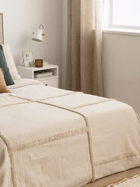 Coperta trapuntata in cotone Kenay Home beige L: 180 cm, P: 250 cm – 1