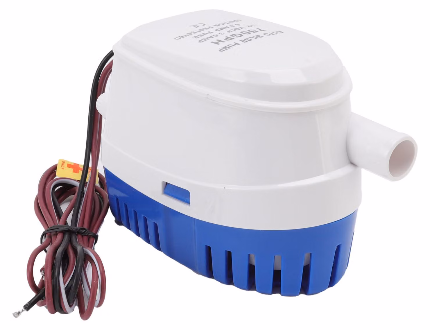 Pompa di sentina automatica, resistente agli urti, mini-motore submersibile multifunzione a corrente continua con interruttore a galleggiante, 12 V, 3 A, fusibile da 6 A