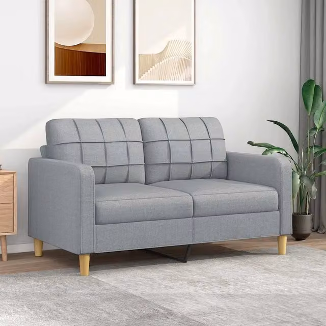 Divano letto moderno vidaXL in tessuto grigio con struttura in metallo per il tuo soggiorno