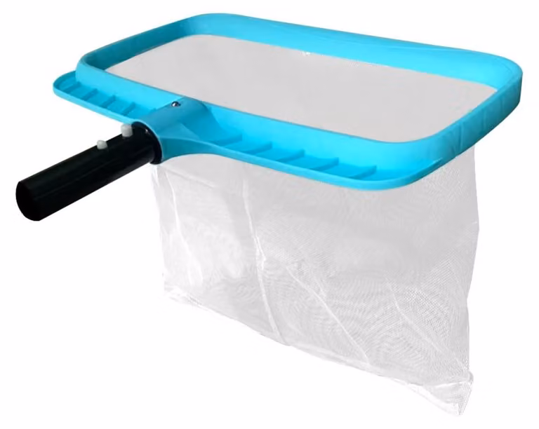 Retino per piscina schiumarola - PVC leggero - Maglie fini - Con impugnatura - Per piscine fuori terra e interrate e spa