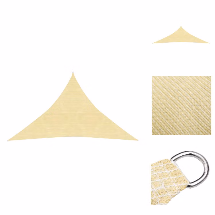 vidaXL Tenda da sole 160 g/m² Beige 3x3x4,2 m HDPE - Ombrelloni e tende da sole