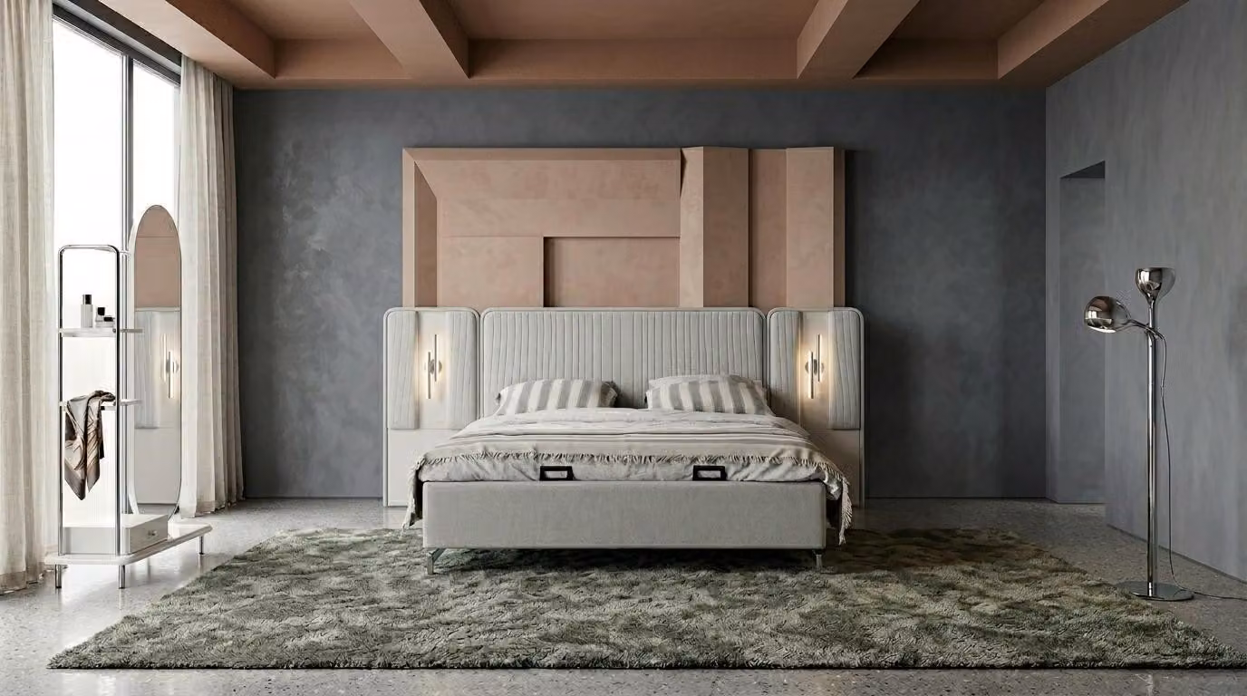Specchio da bagno, stile moderno, colore grigio, comodo e confortevole