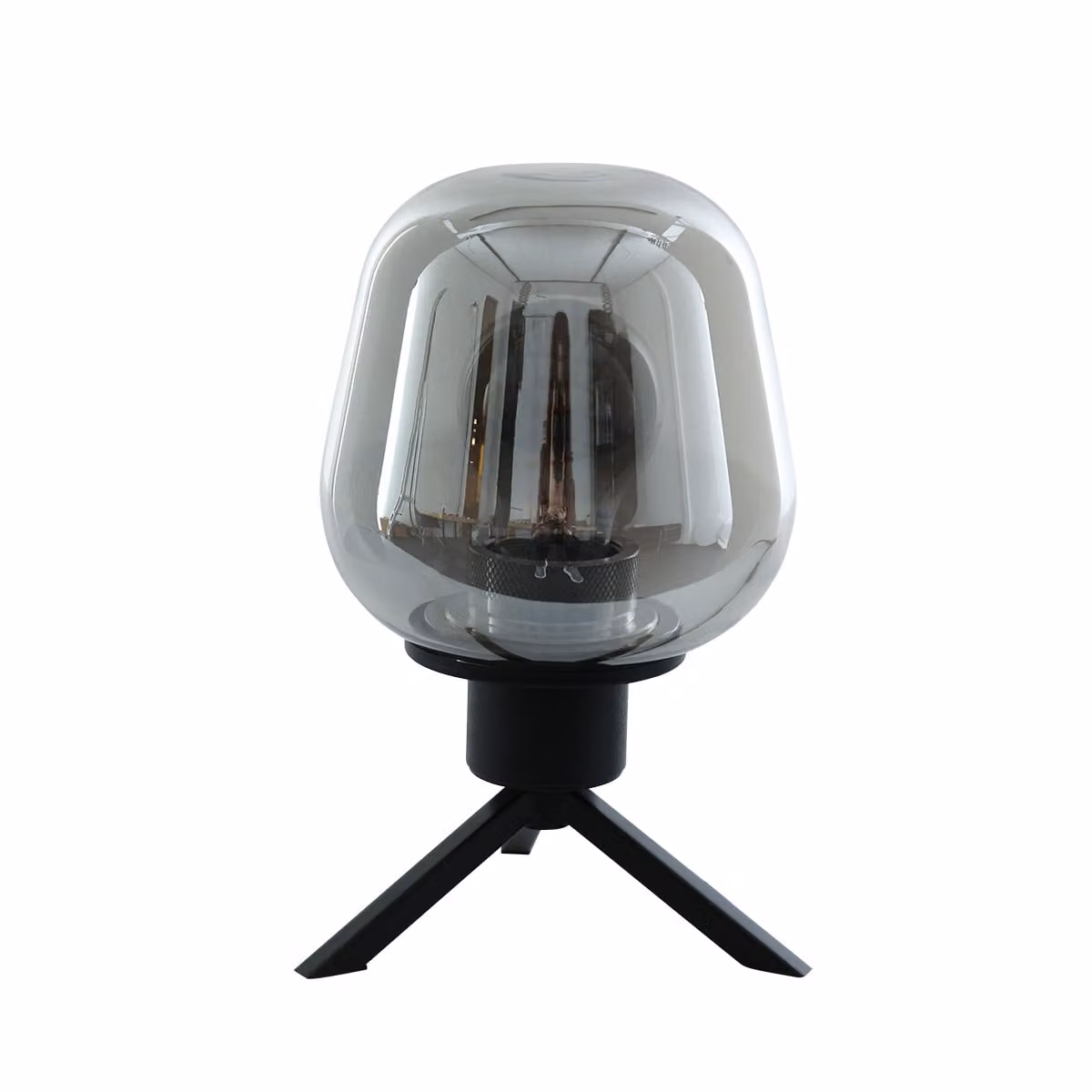 Lampada da tavolo - nero - Reflexion - vetro metallo - Ø 15cm - E27 - 2683ZW - Steinhauer