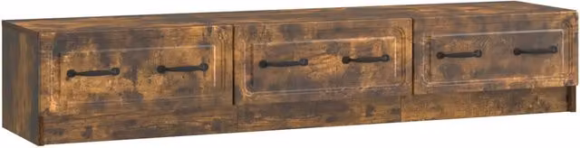 Mobile TV-Credenza Design In in Rovere Fumo, Legno, L: 147 cm, P: 34,5 cm, H: 27 cm