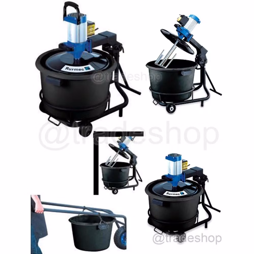 Miscelatore Rurmec S-mix 50 Mescolatore A Terra Per Colle E Malte Colore Nero – 2